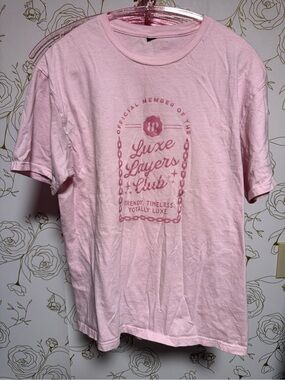 Bomb Party Luxe Layers Pink Tshirt